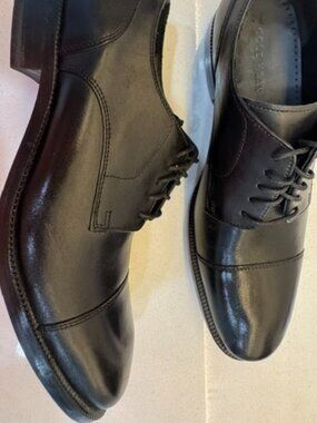 NEW Cole Hahn Men's Black Cap Toe Modern Oxford waterproof sz 9M